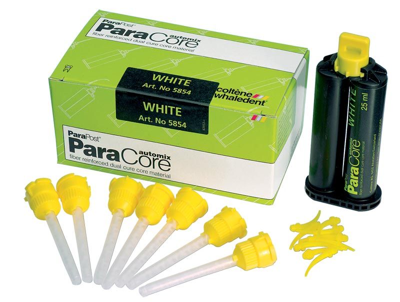 Coltene Whaledent C5854 Paracore Core Build-Up Material Cartridge White 25 mL EXP May 2023 Coltene Whaledent C5854 Paracore Core Build-Up Material Cartridge White 25 mL EXP May 2023